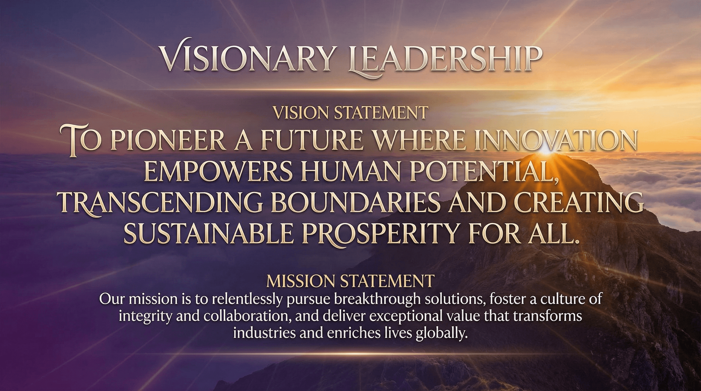 Company Vision Statement - Variation 2