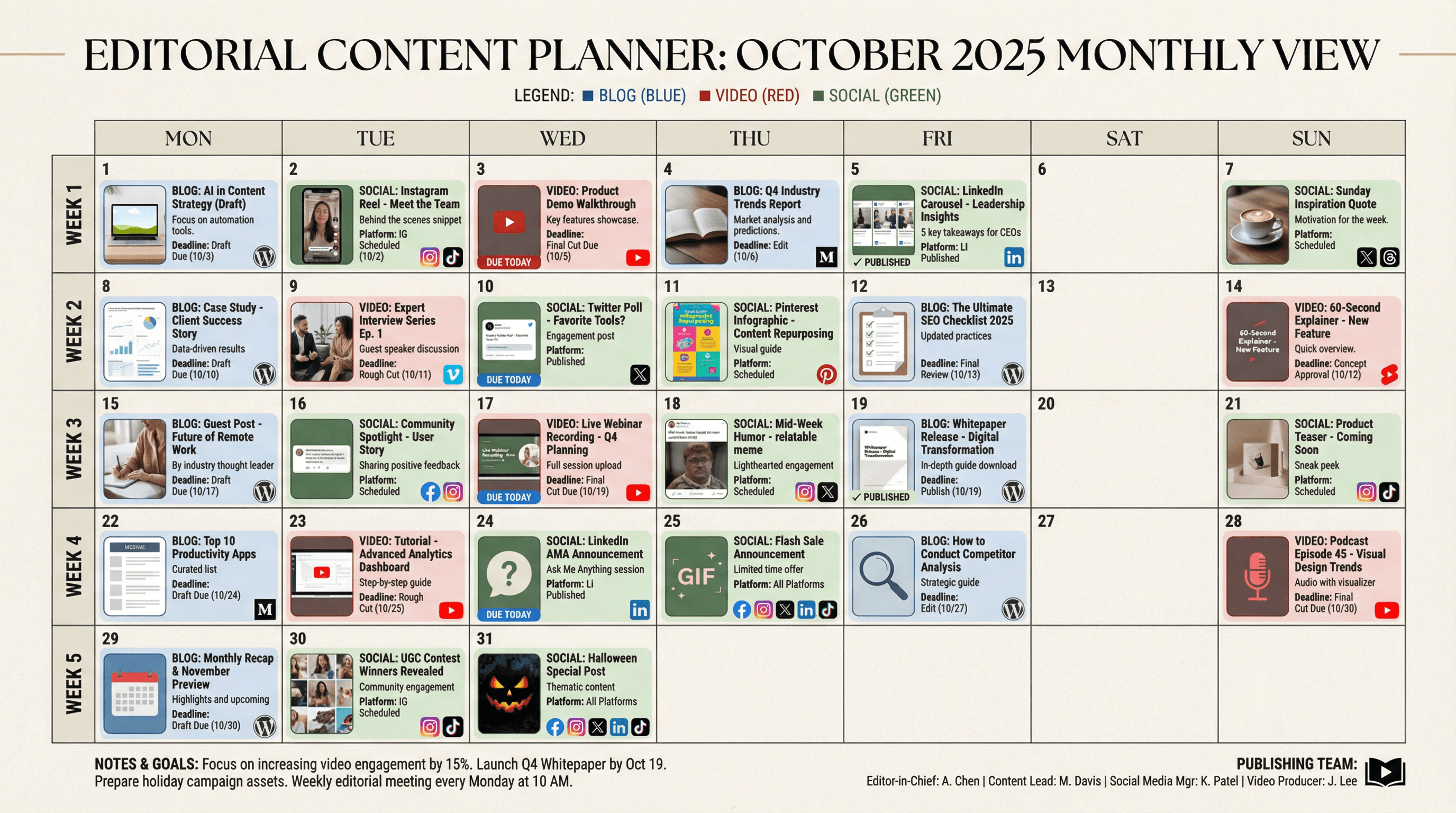 Content Marketing Calendar - Variation 3