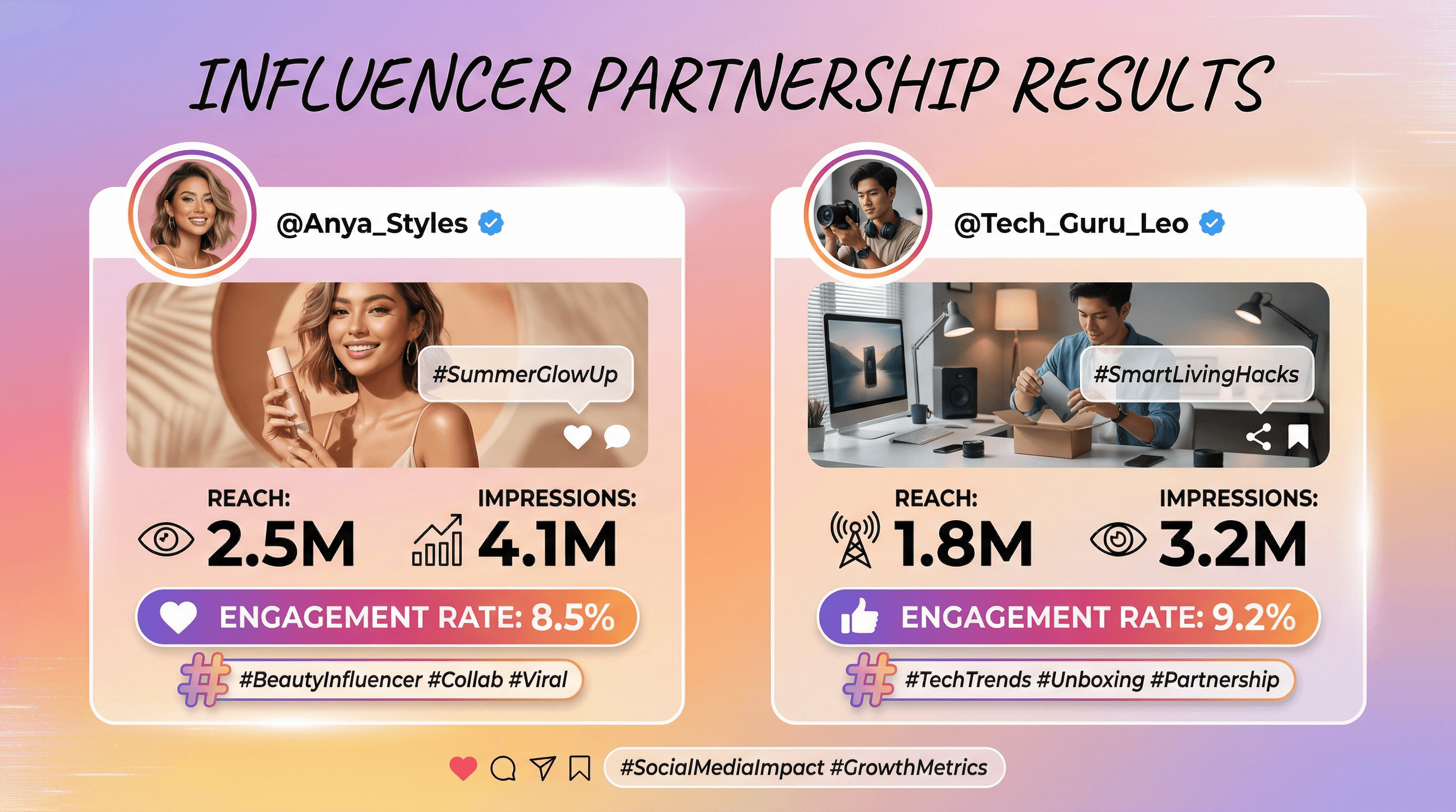 Influencer Campaign Results - Variation 3