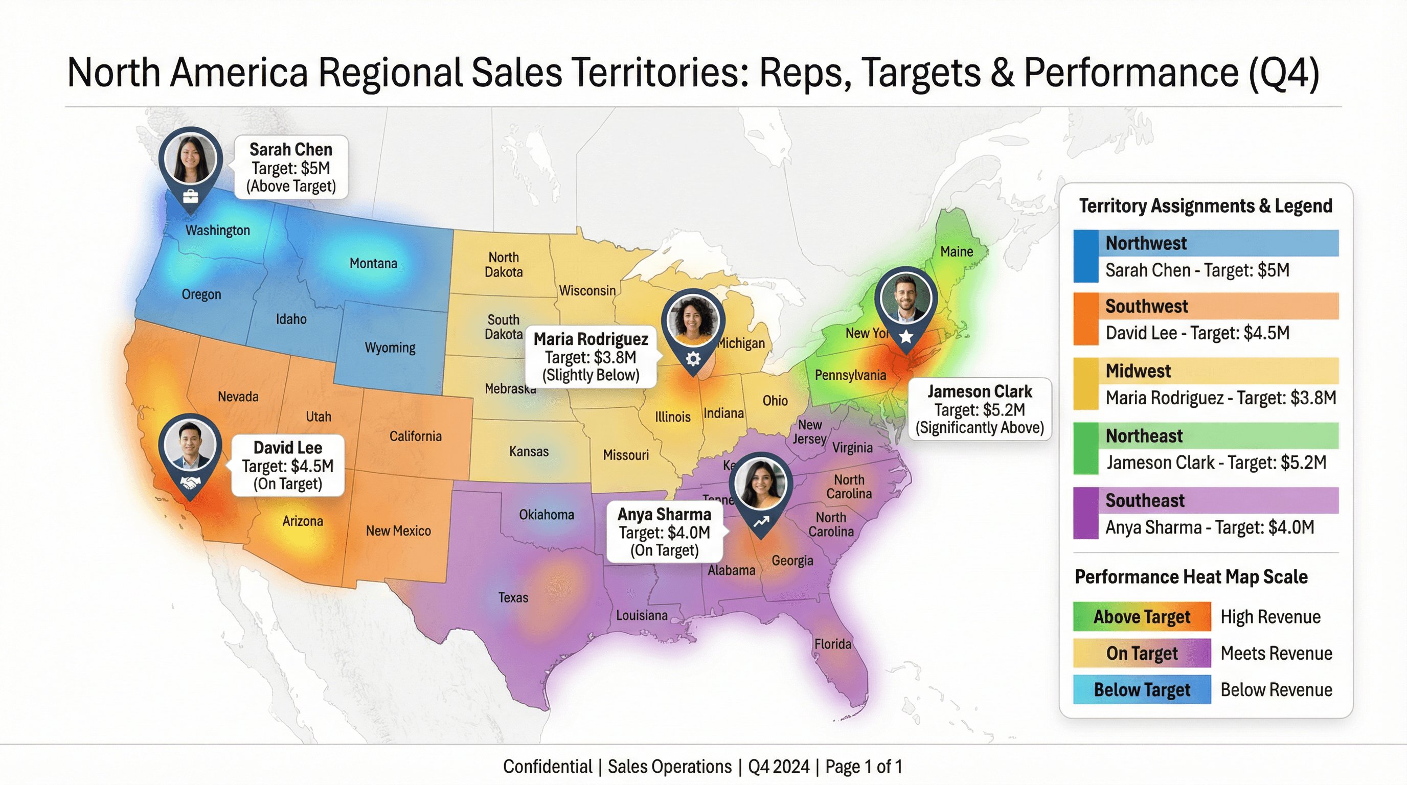 Sales Territory Map - Variation 2