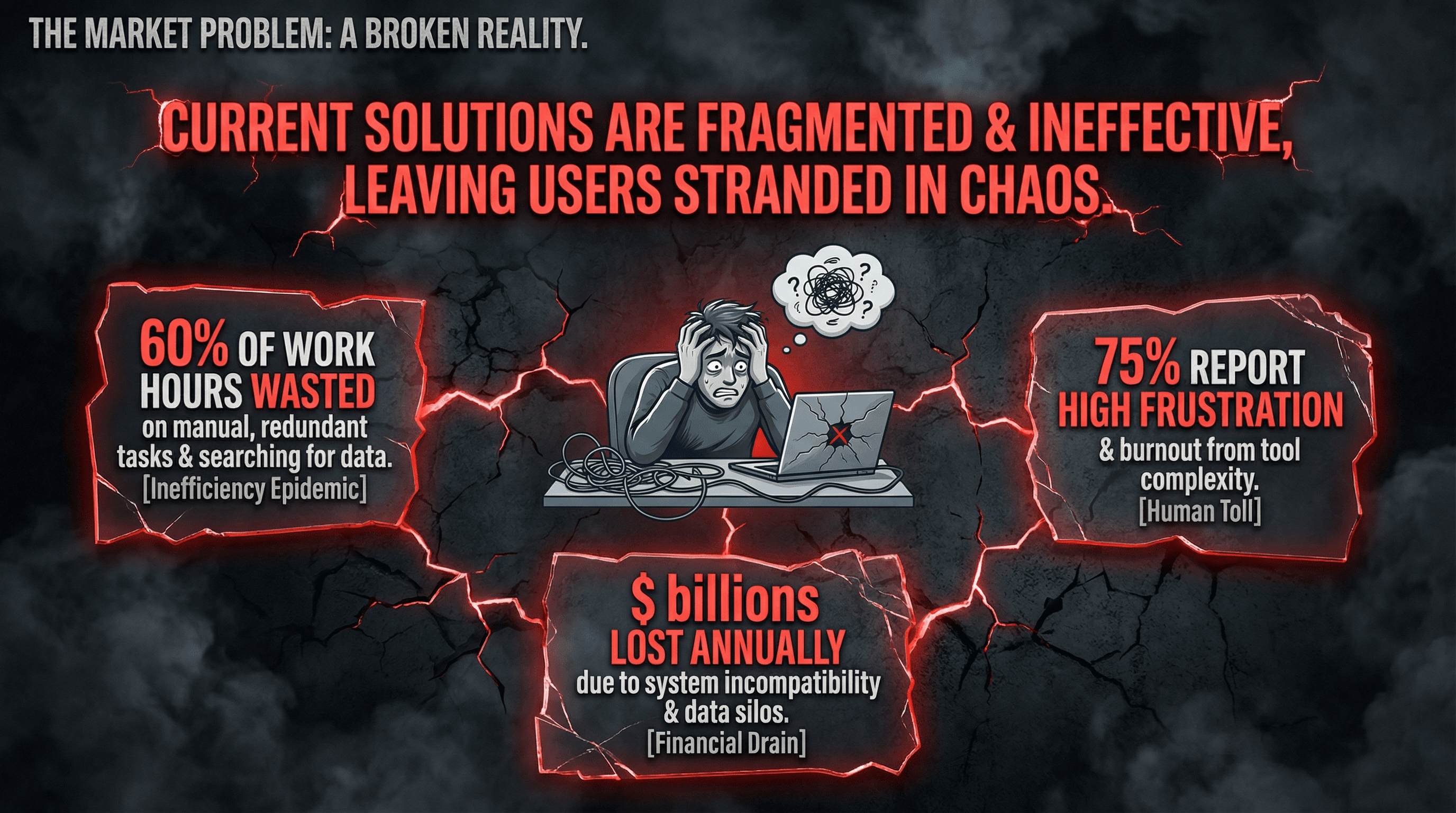 Startup Pitch: Problem Slide - Variation 3