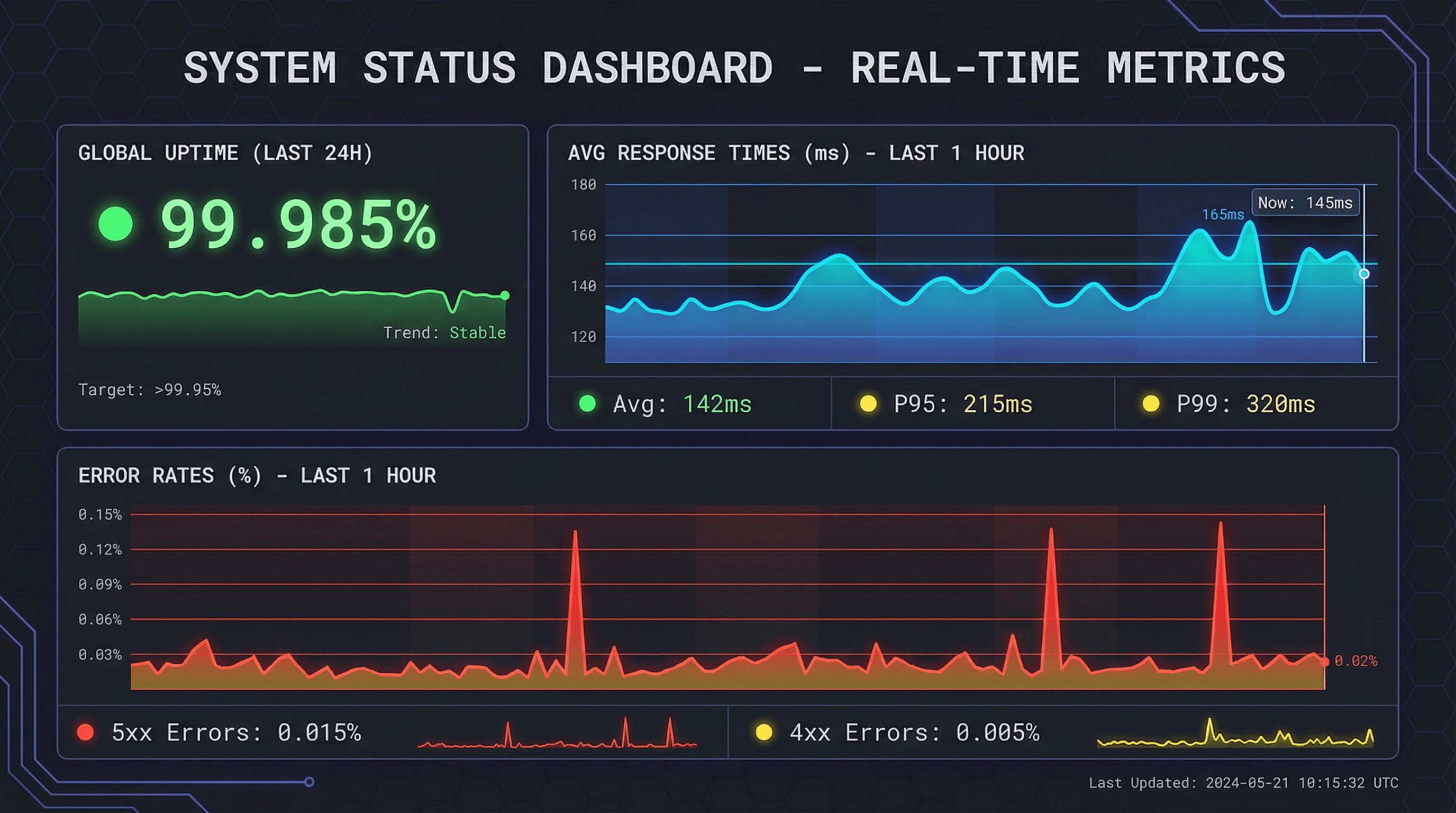 System Performance Dashboard - Variation 4