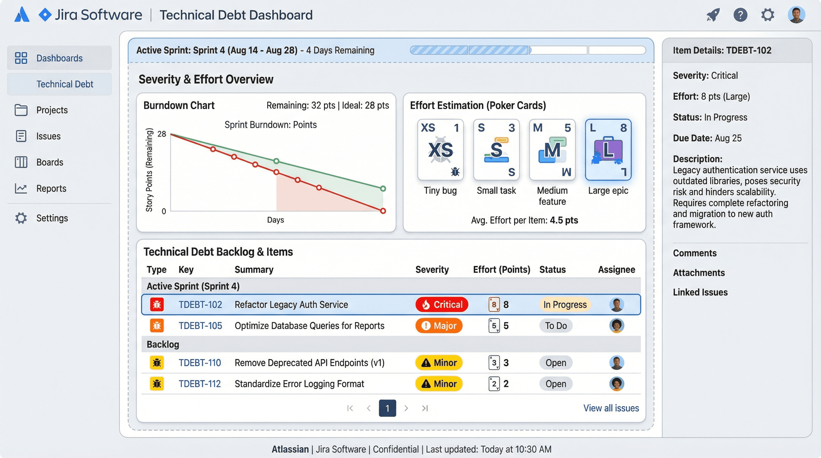 Technical Debt Tracker - Variation 3