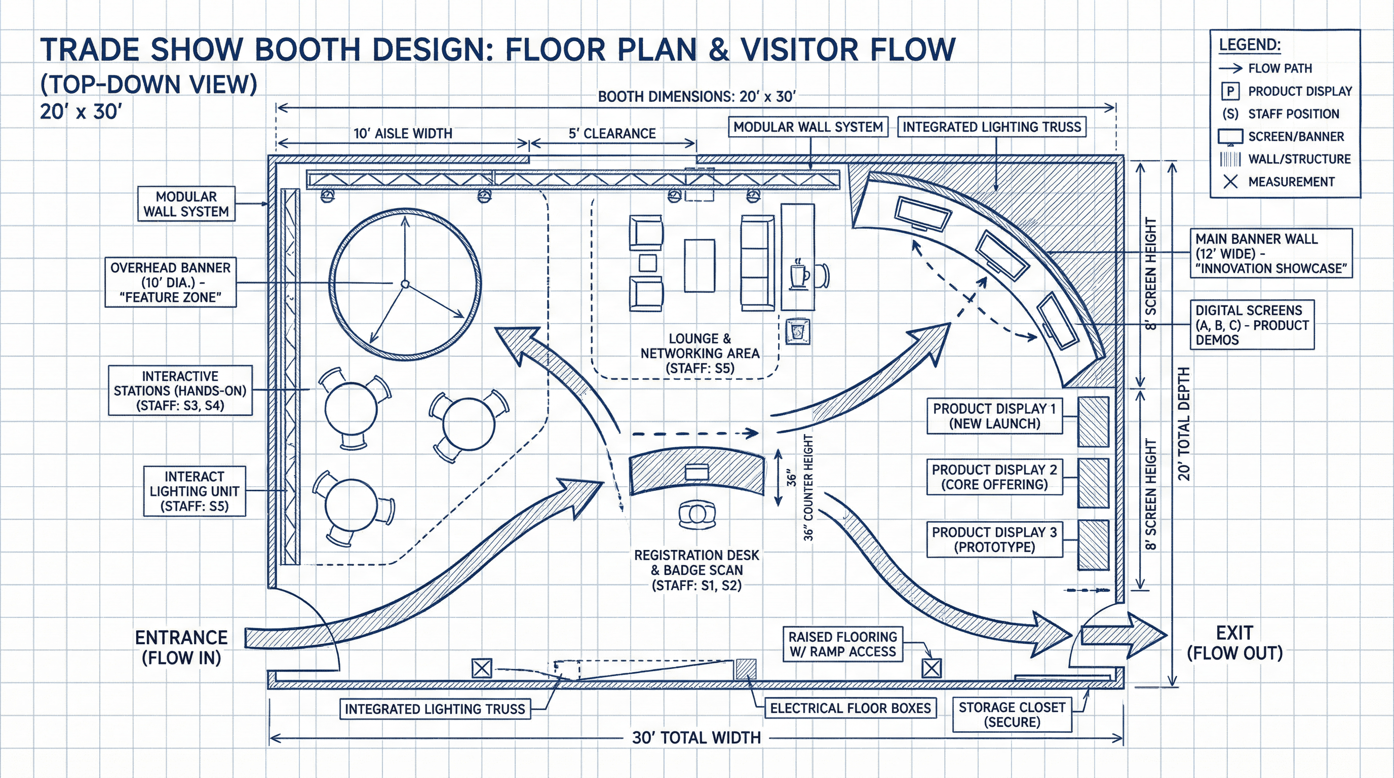 Trade Show Booth Layout - Variation 2