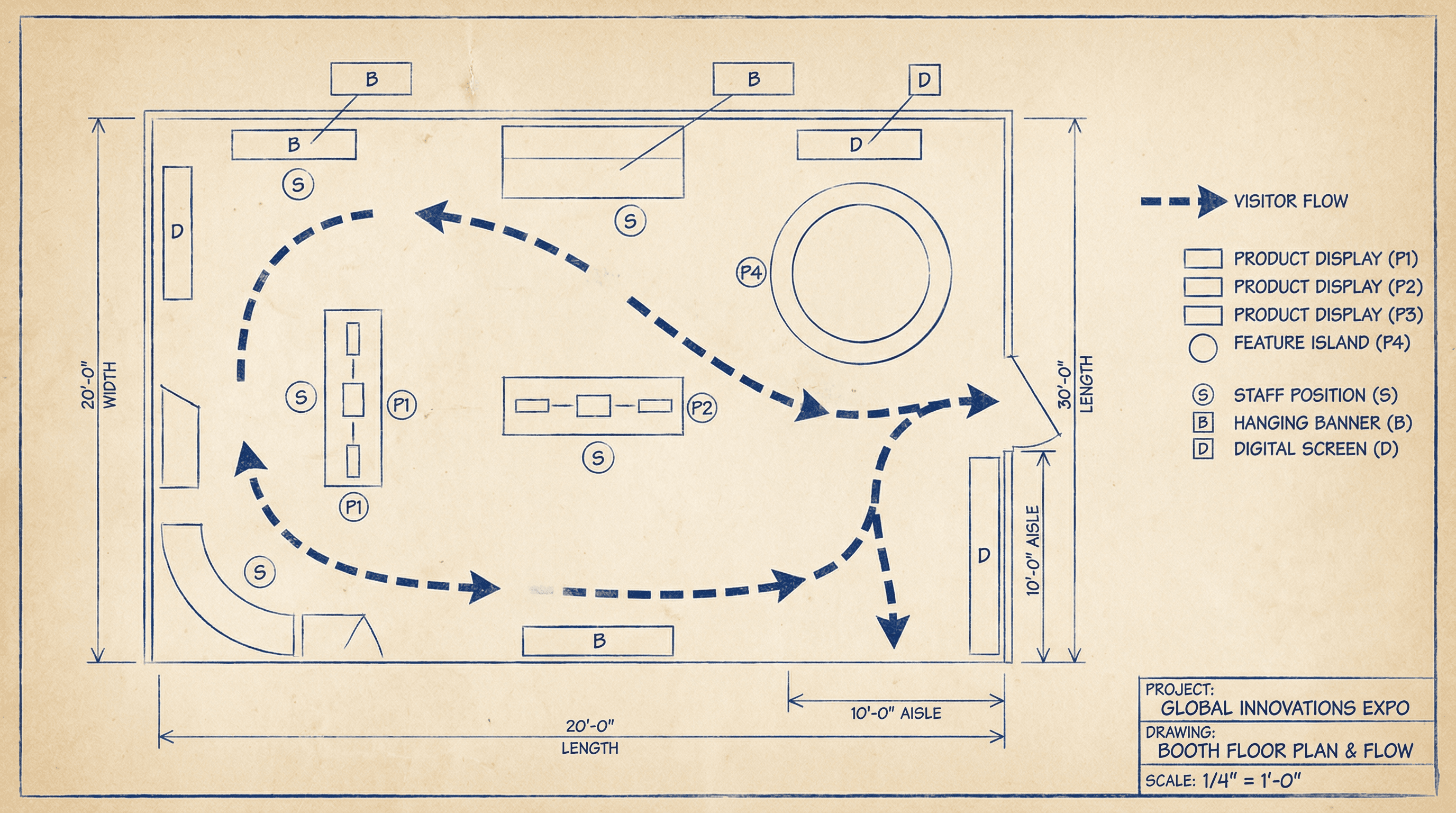 Trade Show Booth Layout - Variation 4