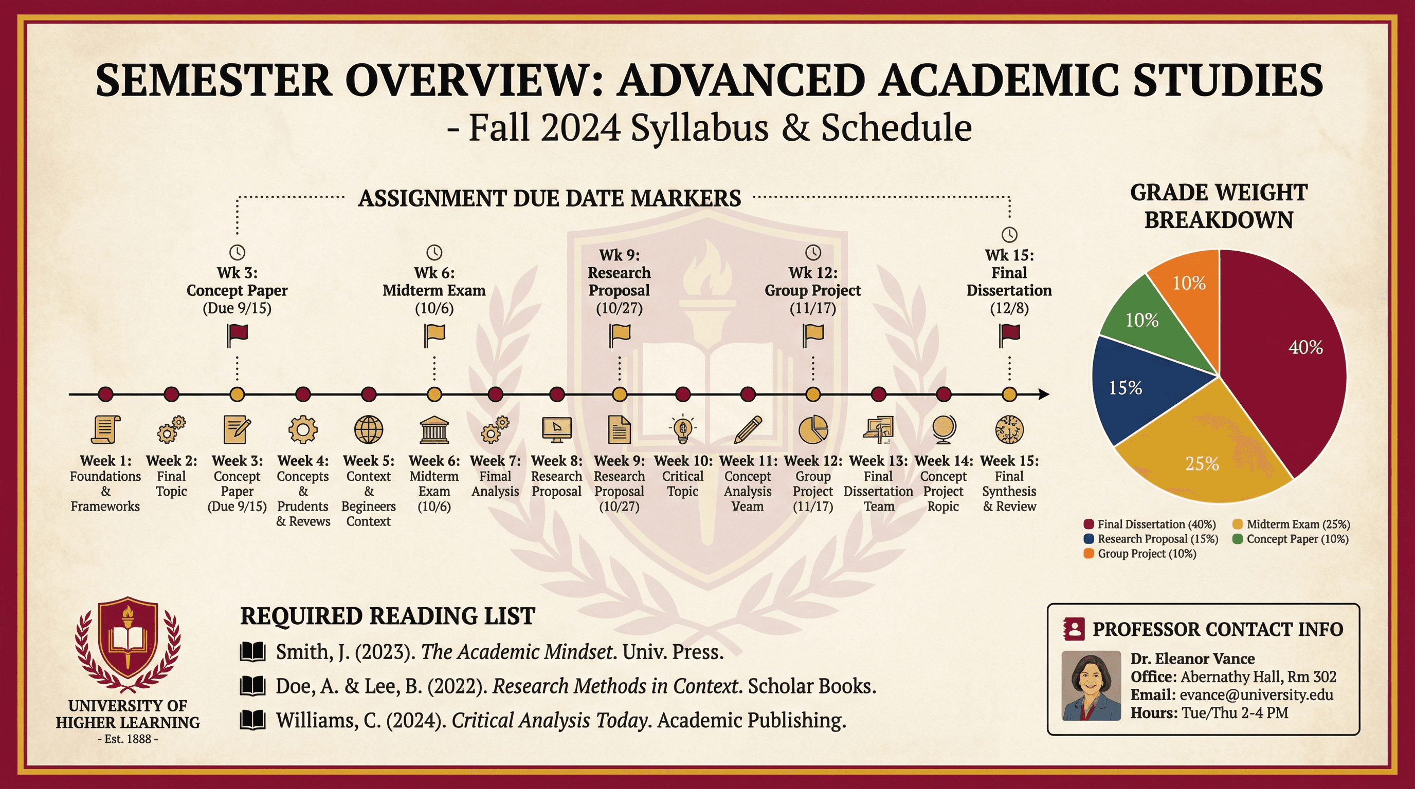 University Course Syllabus - Variation 3