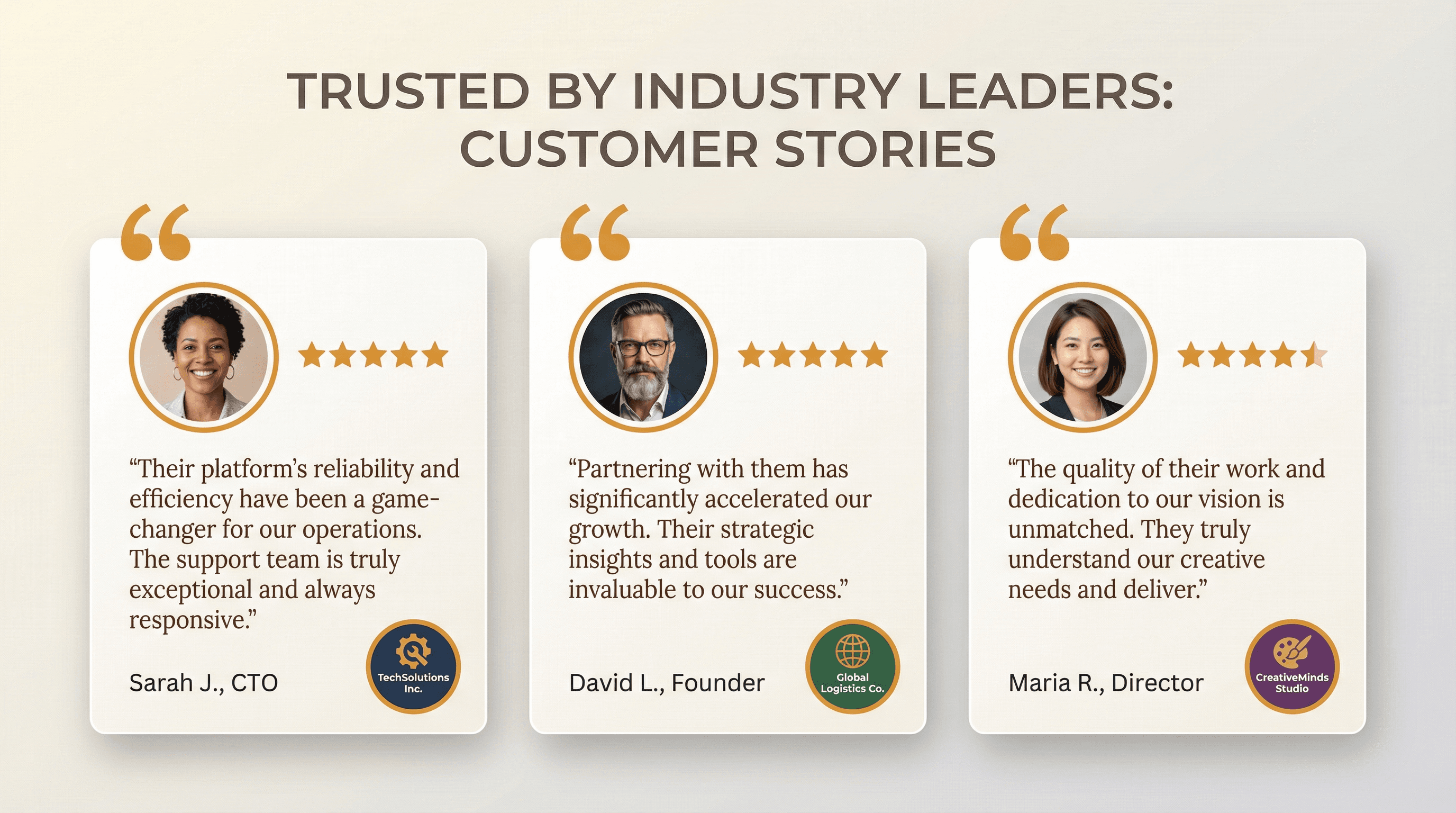 Customer Testimonial Showcase - Variation 4