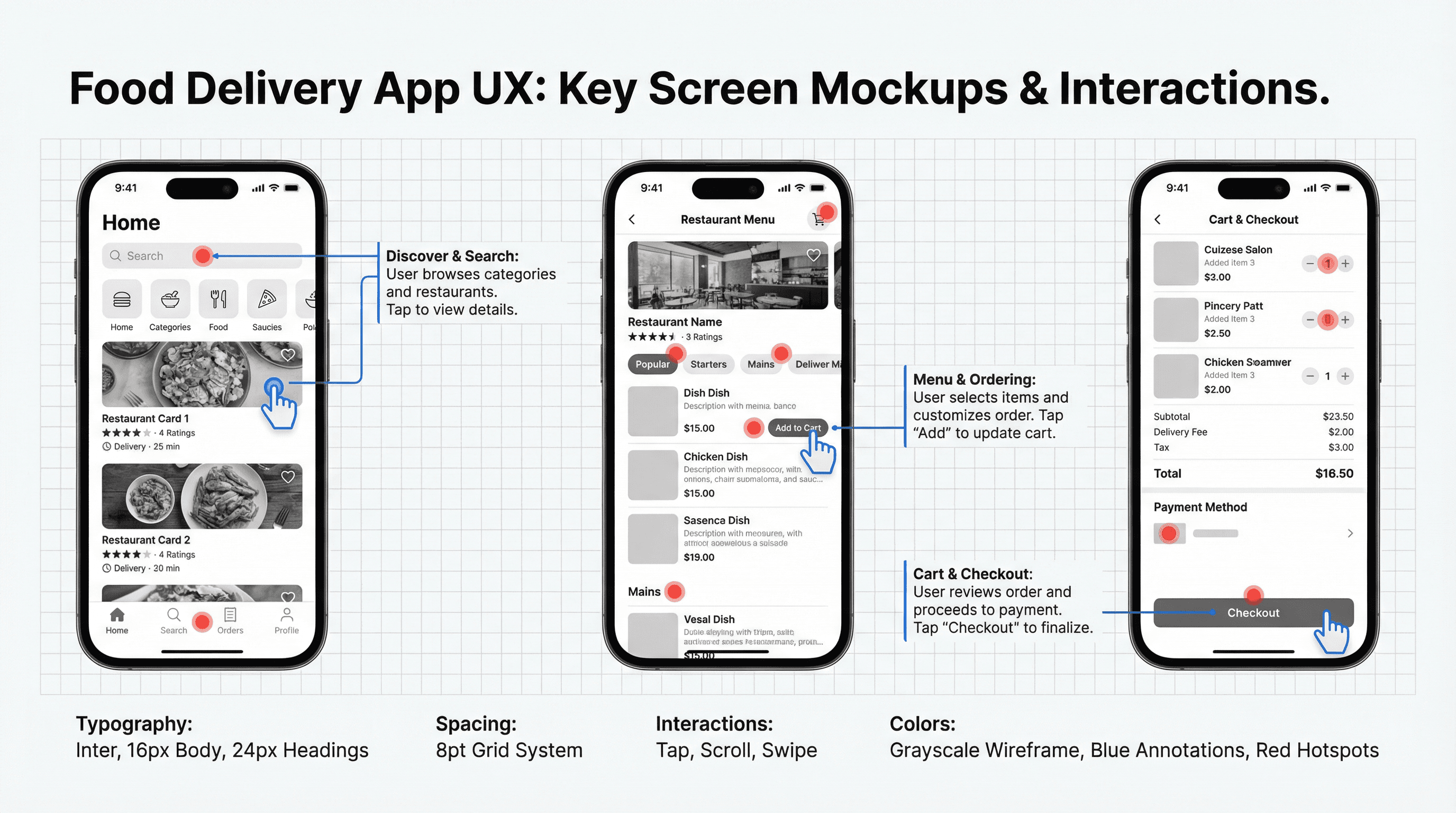 Mobile App Wireframes - Variation 3