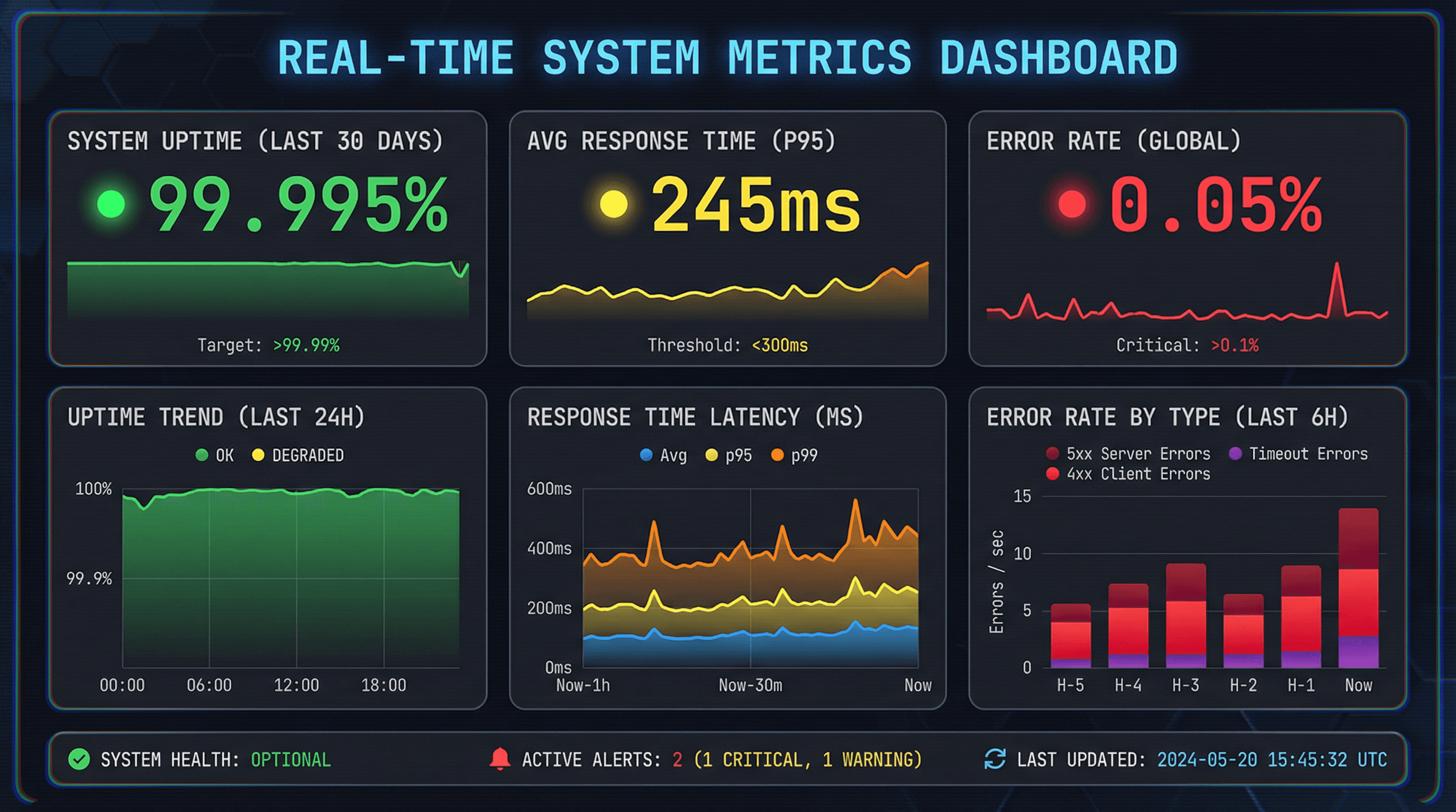 System Performance Dashboard - Variation 2