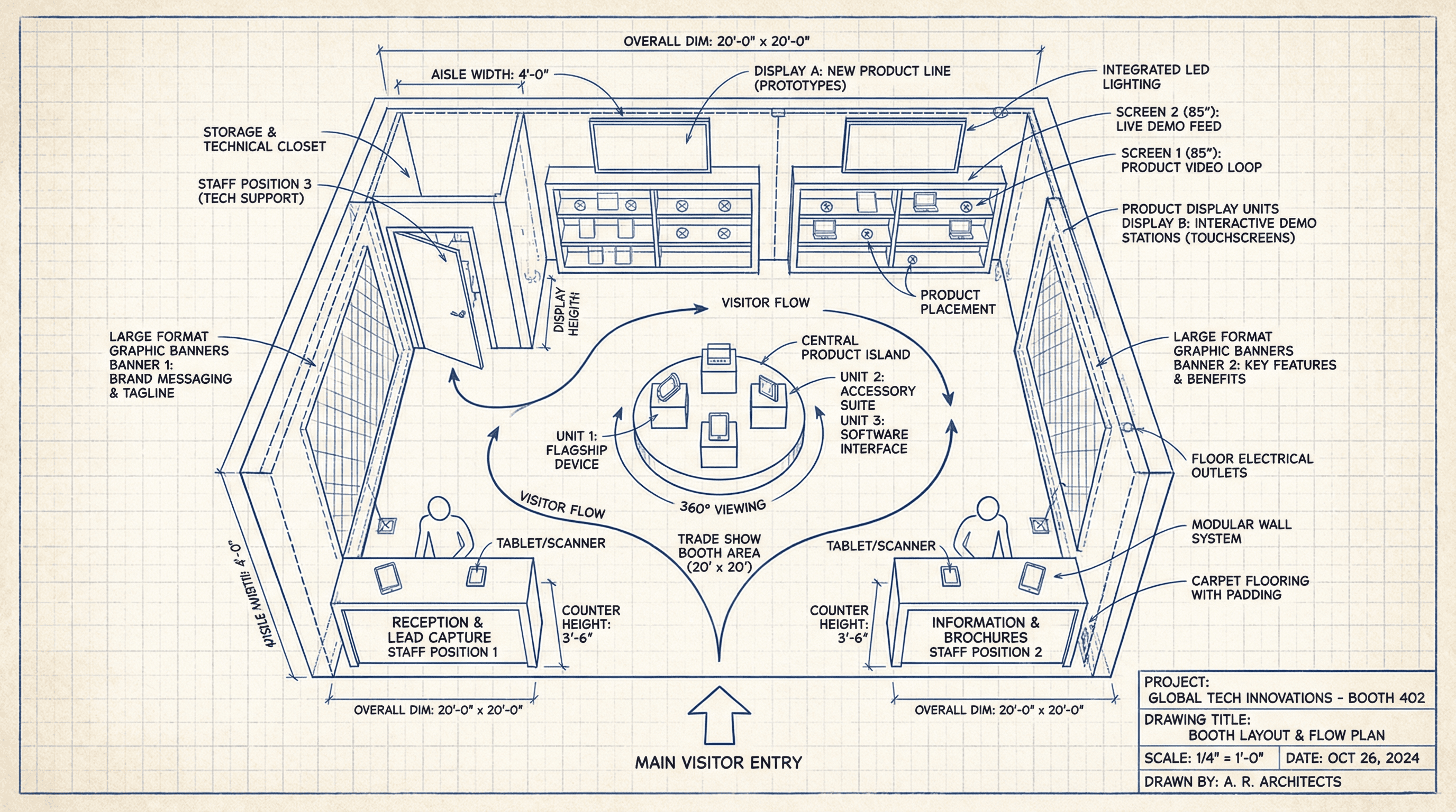 Trade Show Booth Layout - Variation 3